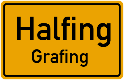 Ortsschild Halfing Grafing