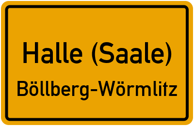 Straßenverzeichnis Halle (Saale) Böllberg-Wörmlitz