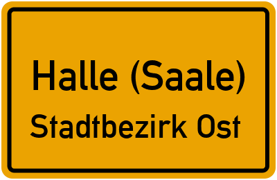 Straßenverzeichnis Halle (Saale) Stadtbezirk Ost