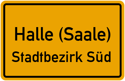 Straßenverzeichnis Halle (Saale) Stadtbezirk Süd