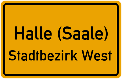 Straßenverzeichnis Halle (Saale) Stadtbezirk West