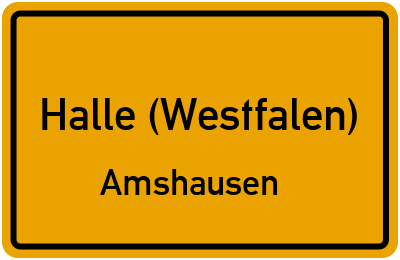 Straßenverzeichnis Halle (Westfalen) Amshausen
