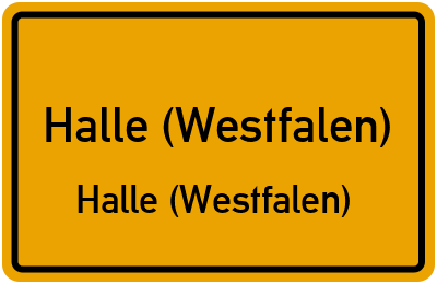 Straßenverzeichnis Halle (Westfalen) Halle (Westfalen)