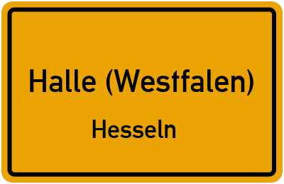 Straßenverzeichnis Halle (Westfalen) Hesseln