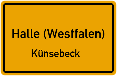 Straßenverzeichnis Halle (Westfalen) Künsebeck