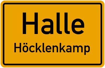 Straßenverzeichnis Halle Höcklenkamp