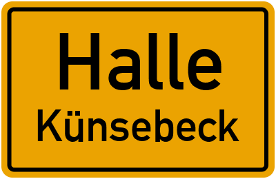 Straßenverzeichnis Halle Künsebeck