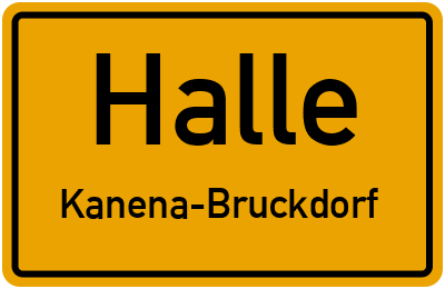 Straßenverzeichnis Halle Kanena-Bruckdorf