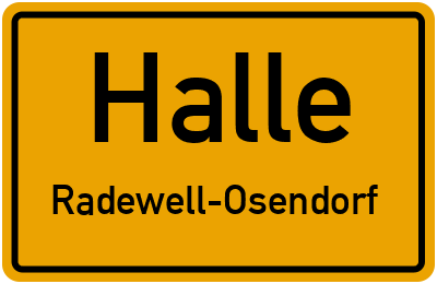 Straßenverzeichnis Halle Radewell-Osendorf