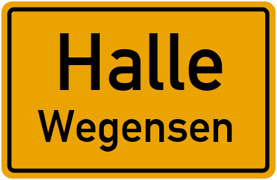 Straßenverzeichnis Halle Wegensen