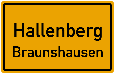 Straßenverzeichnis Hallenberg Braunshausen