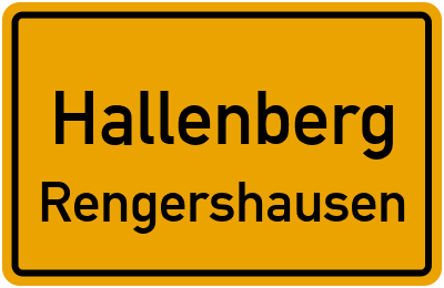 Straßenverzeichnis Hallenberg Rengershausen