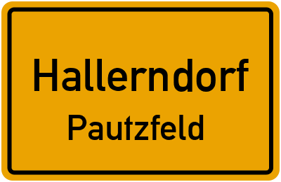 Ortsschild Hallerndorf Pautzfeld