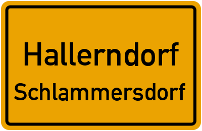 Ortsschild Hallerndorf Schlammersdorf