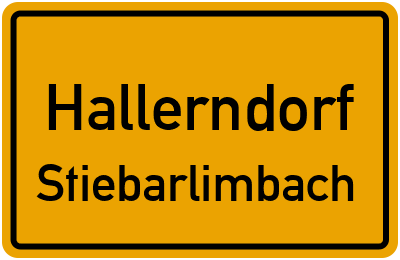 Ortsschild Hallerndorf Stiebarlimbach