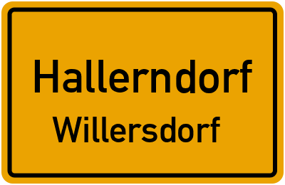 Straßenverzeichnis Hallerndorf Willersdorf