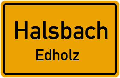 Ortsschild Halsbach Edholz