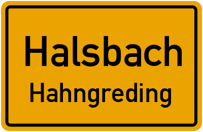 Straßenverzeichnis Halsbach Hahngreding