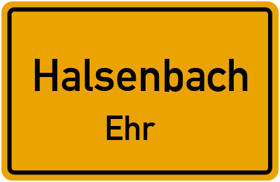 Straßenverzeichnis Halsenbach Ehr