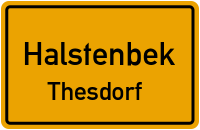 Straßenverzeichnis Halstenbek Thesdorf