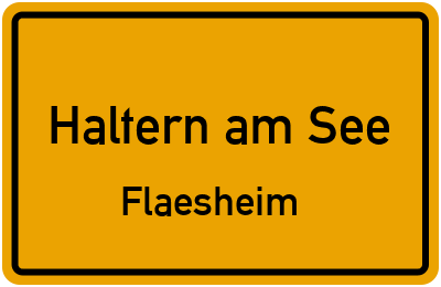 Ortsschild Haltern am See Flaesheim