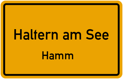 Straßenverzeichnis Haltern am See Hamm
