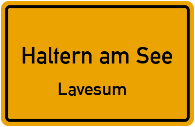 Ortsschild Haltern am See Lavesum