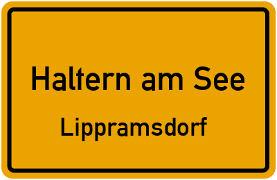 Ortsschild Haltern am See Lippramsdorf