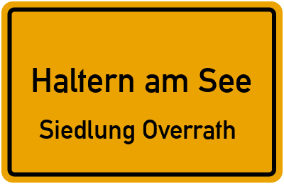 Straßenverzeichnis Haltern am See Siedlung Overrath