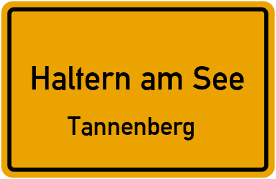 Straßenverzeichnis Haltern am See Tannenberg