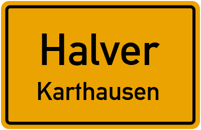 Straßenverzeichnis Halver Karthausen