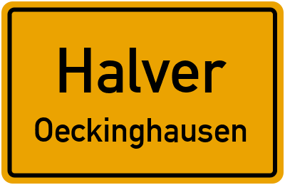 Straßenverzeichnis Halver Oeckinghausen