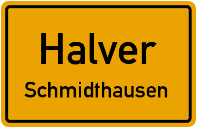 Straßenverzeichnis Halver Schmidthausen