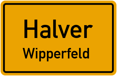 Straßenverzeichnis Halver Wipperfeld