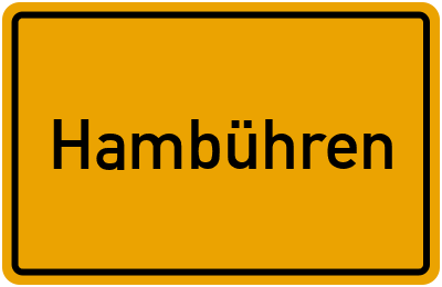 Ortsschild von Hambühren in Niedersachsen