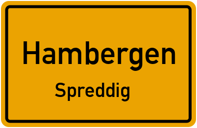 Straßenverzeichnis Hambergen Spreddig