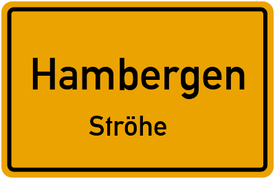Straßenverzeichnis Hambergen Ströhe