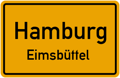 Ortsschild Hamburg Eimsbüttel