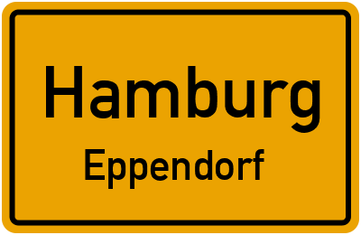 Ortsschild Hamburg Eppendorf