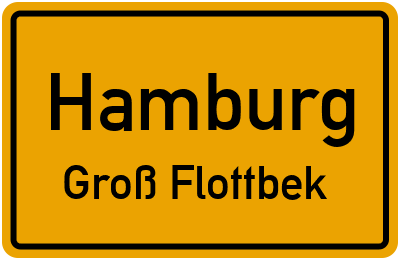 Ortsschild Hamburg Groß Flottbek
