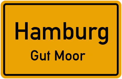 Ortsschild Hamburg Gut Moor
