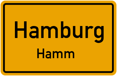 Ortsschild Hamburg Hamm