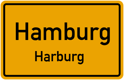 Ortsschild Hamburg Harburg