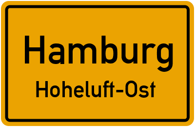 Ortsschild Hamburg Hoheluft-Ost