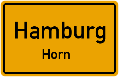Ortsschild Hamburg Horn