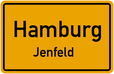 Ortsschild Hamburg Jenfeld