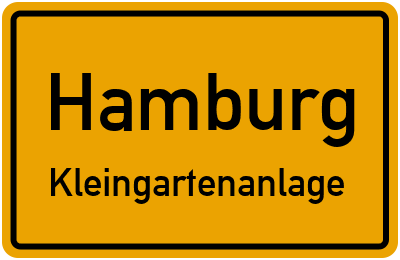 Straßenverzeichnis Hamburg Kleingartenanlage