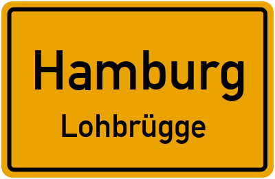 Ortsschild Hamburg Lohbrügge