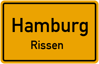 Ortsschild Hamburg Rissen