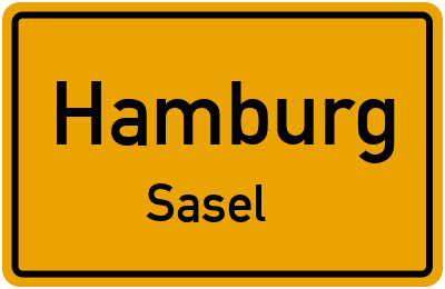 Ortsschild Hamburg Sasel